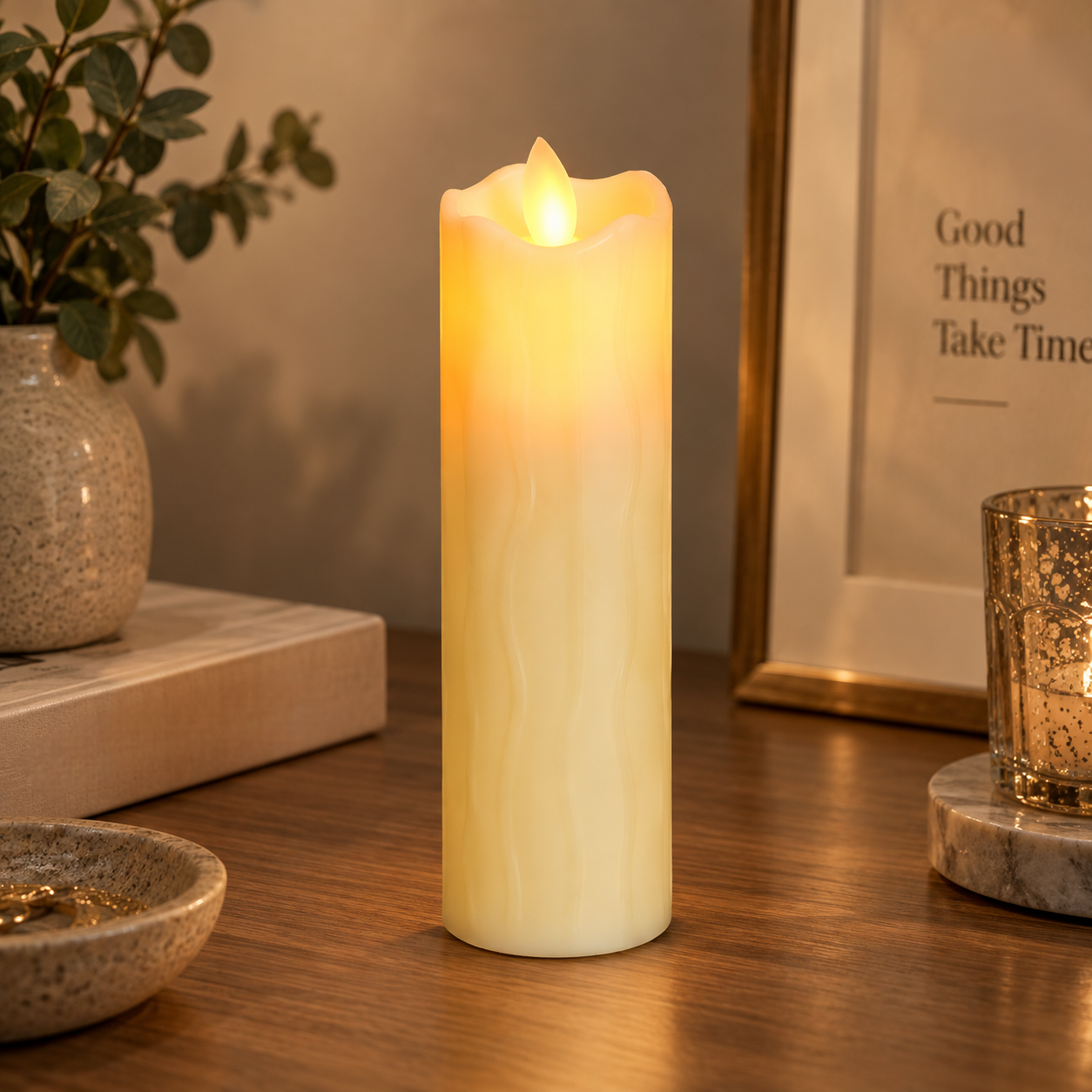 Flickering Flameless LED Pillar Candle