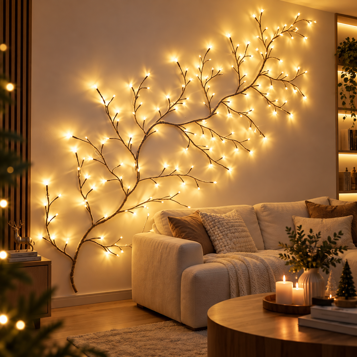 Warm White LED Willow Vine Light – 6 ft