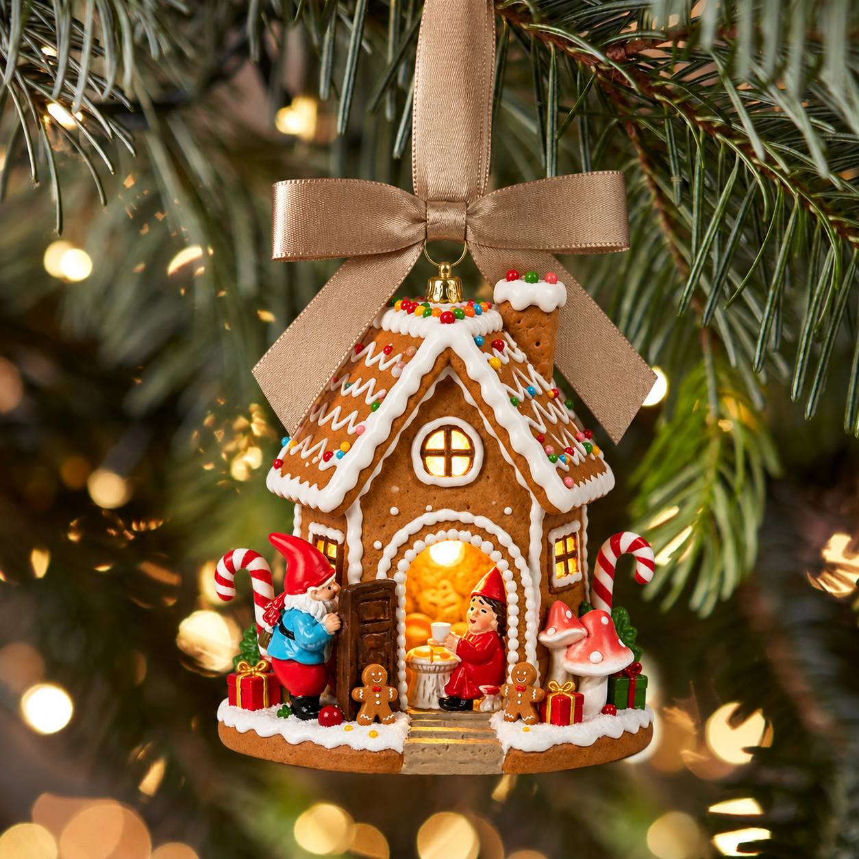 Gingerbread House Christmas Figurine