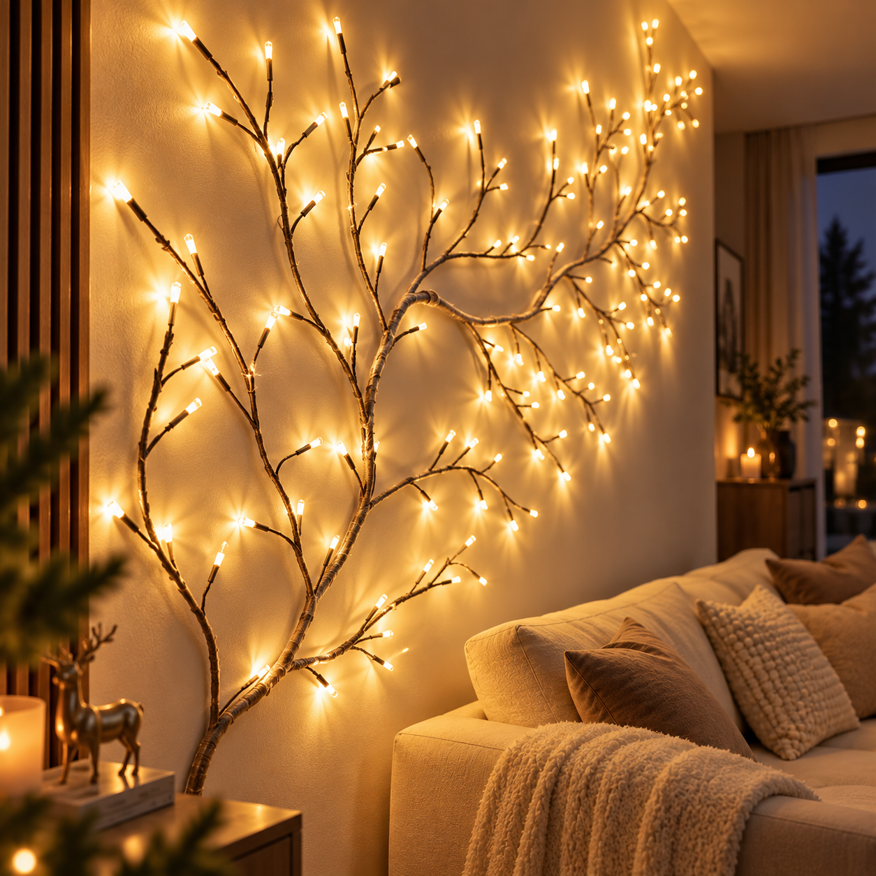Warm White LED Willow Vine Light – 6 ft