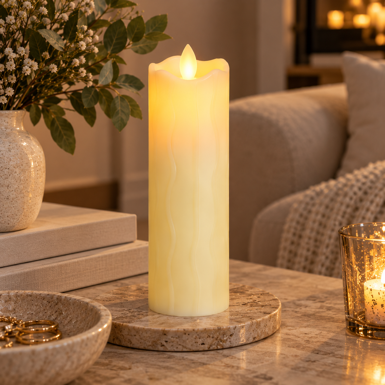 Flickering Flameless LED Pillar Candle