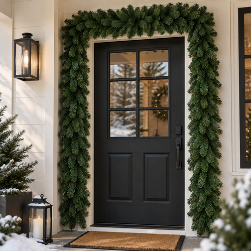 Classic Christmas Greenery Garland – 9 ft